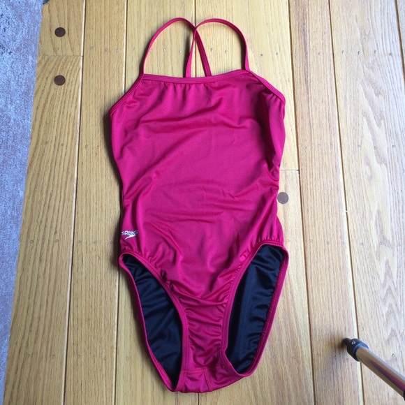 Red Speedo swimsuit