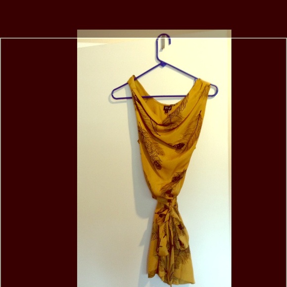 Yellow/Black Feathered Tank/Dress