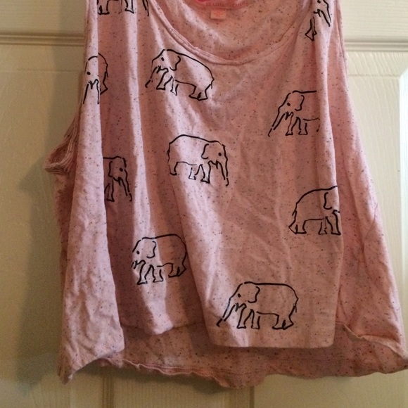 Pink elephant crop top