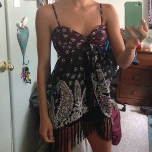 Free People tunic with fringe