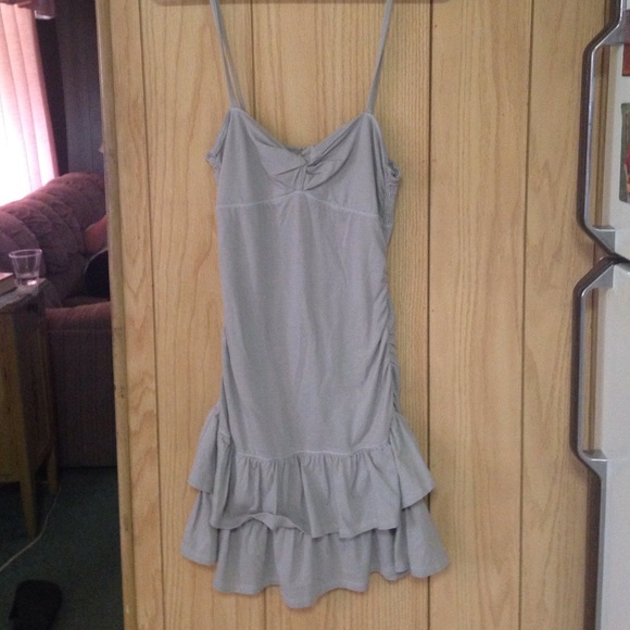 Hollister grey ruffled dress