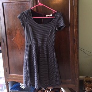 Striped skater girl dress