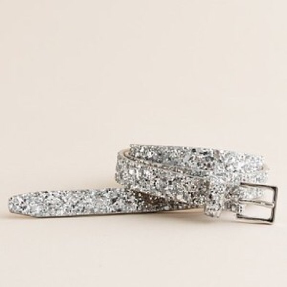 NWOT J Crew Skinny Crushed Glitter Belt