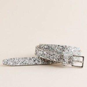 NWOT J Crew Skinny Crushed Glitter Belt