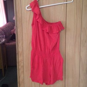 Coral Charlotte Russe romper