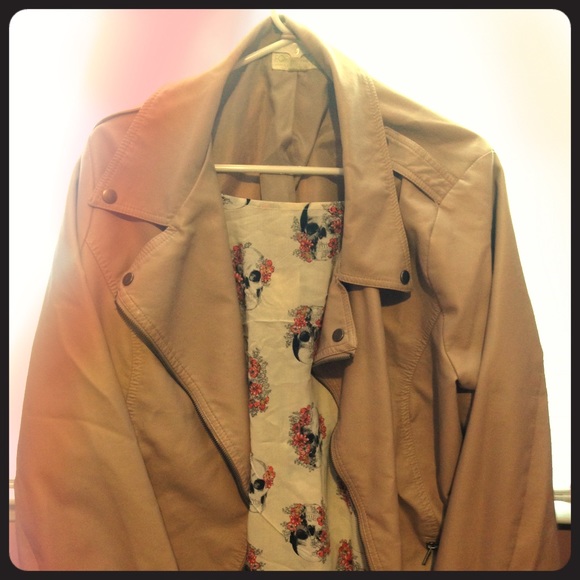 Pink Faux Leather Jacket