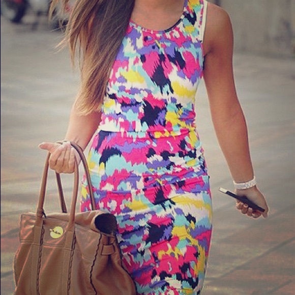 Scoop Neck Sleeveless Colorful Women's Dress