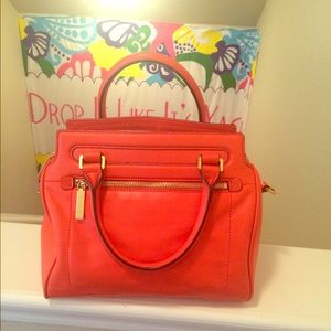Saks fifth orange handbag