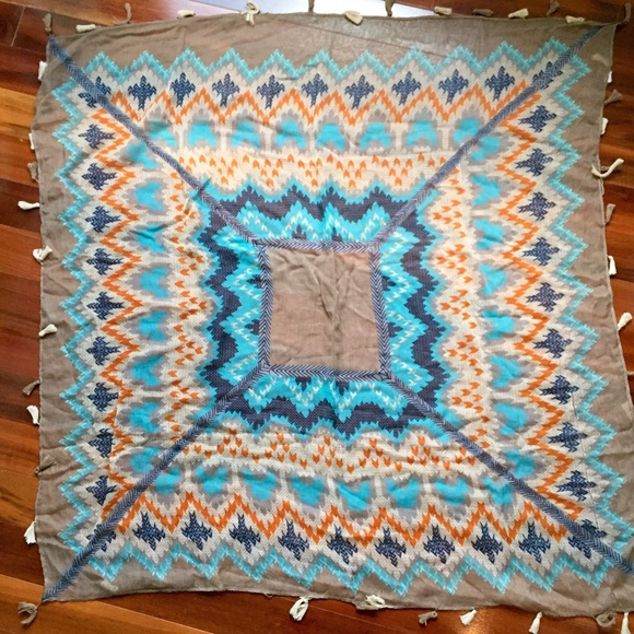 Square tribal scarf