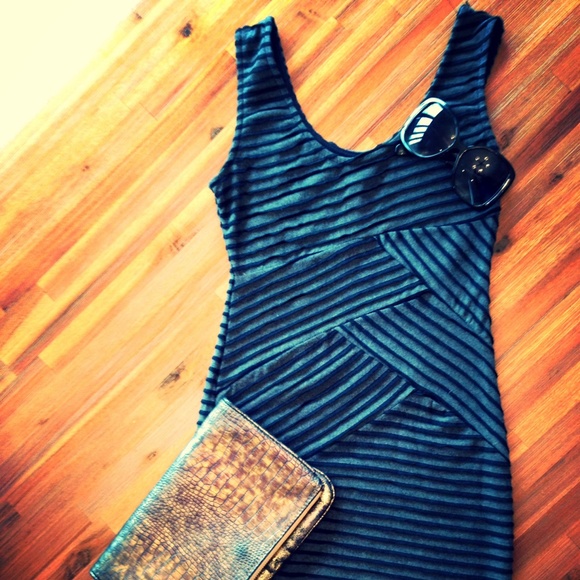 Xhilaration, gray and black, lined dress