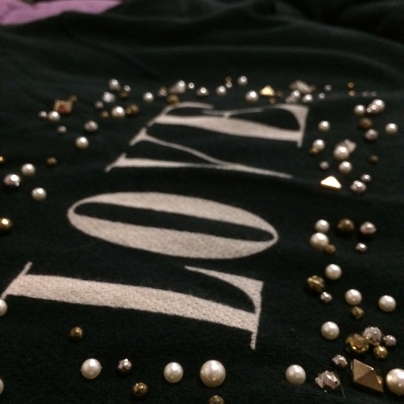 Black long sleeve with pearl beats