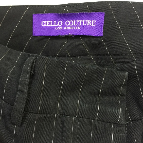 Black Pin Striped Pants - Picture 3 of 4