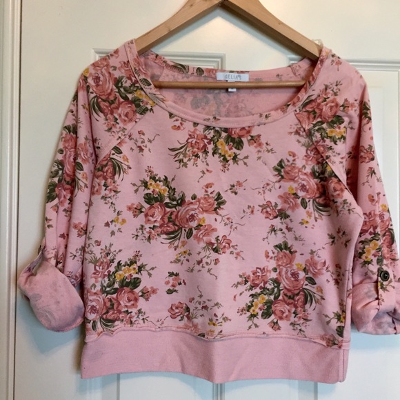Floral print sweater