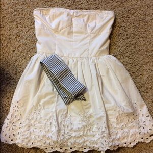 White, Floral bottom Hollister Dress