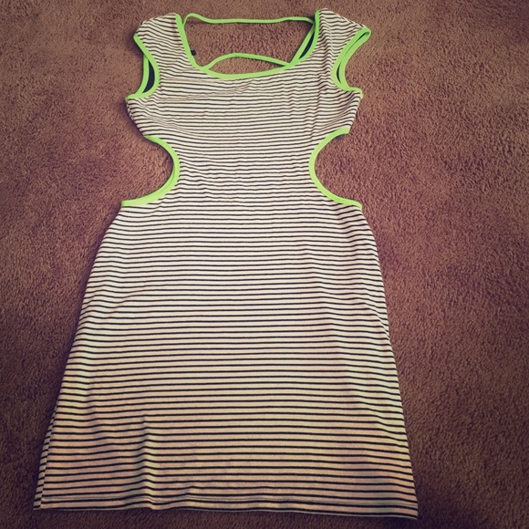 Black and white striped dress.. SOLD