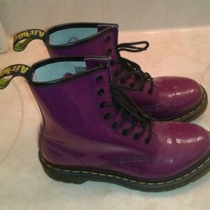 Purple patent leather Dr. Martens