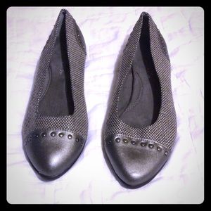 Grey Studded Flats