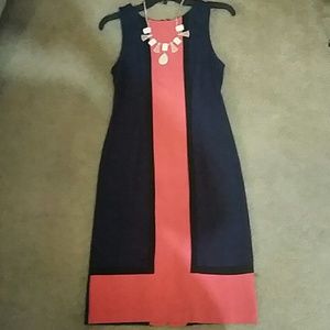 Navy blue and Orange professional dress