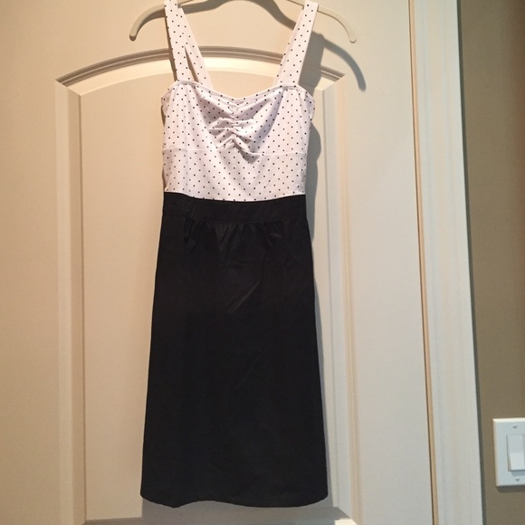 New Mila dress size 1.  Polka dot top black skirt - Picture 1 of 4