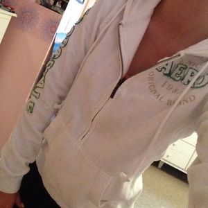 Aeropostale white hoodie