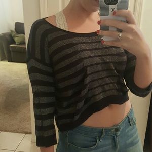 Sparkle and Fade long sleeve crop