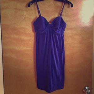Purple casual dress.