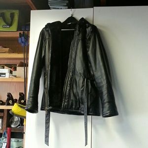 Leather coat