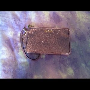 Sparkly pink coach wristlet