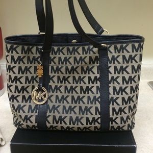 Michael Kors tote bag tan and black , price drop
