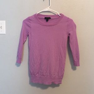 Purple J. Crew cashmere sweater