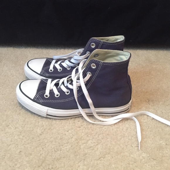 Navy high top converse