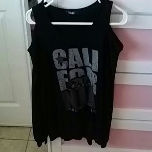 No shoulder California sweater