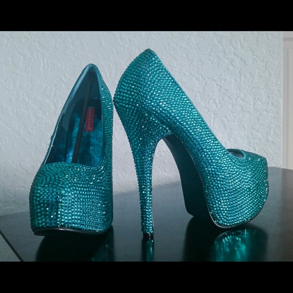 - SOLD - Bordello Teeze Rhinestone Platform Heels - Picture 2 of 4