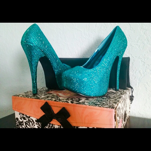 - SOLD - Bordello Teeze Rhinestone Platform Heels - Picture 3 of 4