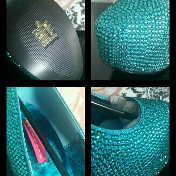 - SOLD - Bordello Teeze Rhinestone Platform Heels - Picture 4 of 4