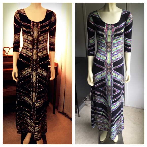 Exotic Print Maxi Dress