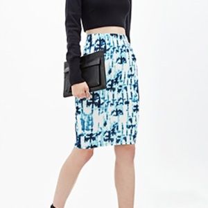 Forever 21 Tie Dye Pencil Skirt
