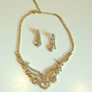 Matching necklace and earrings