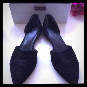 Jenni Kayne D'Orsay flat in black suede