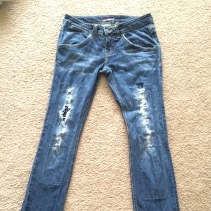 Distressed Bebe Skinny Jeans Size 30