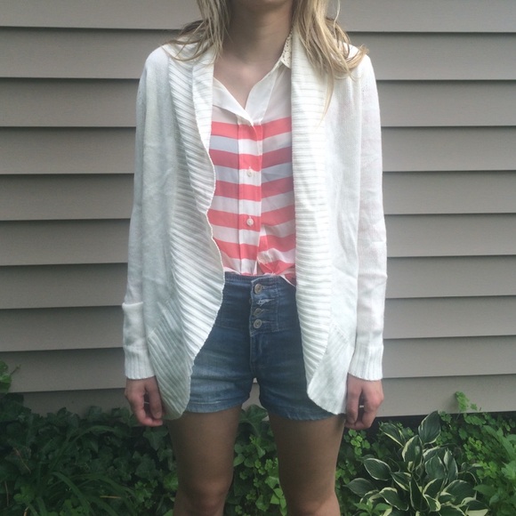 White cardigan