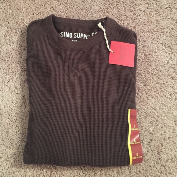 brown ribbed long sleeve shirt
