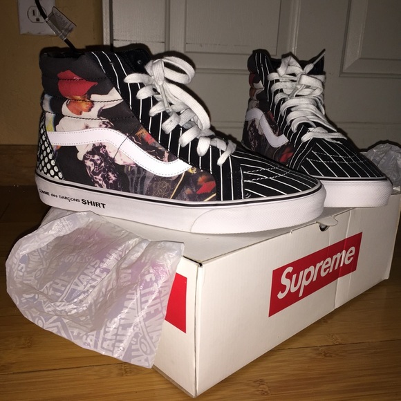 Solddddddd Supreme x CDG Vans Sk8 Hi - Picture 2 of 4