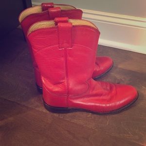 JUSTINS Red Cowboy Boots