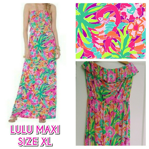 ❌SOLD❌ Lilly Pulitzer maxi dress in Multi Lulu - Picture 1 of 2