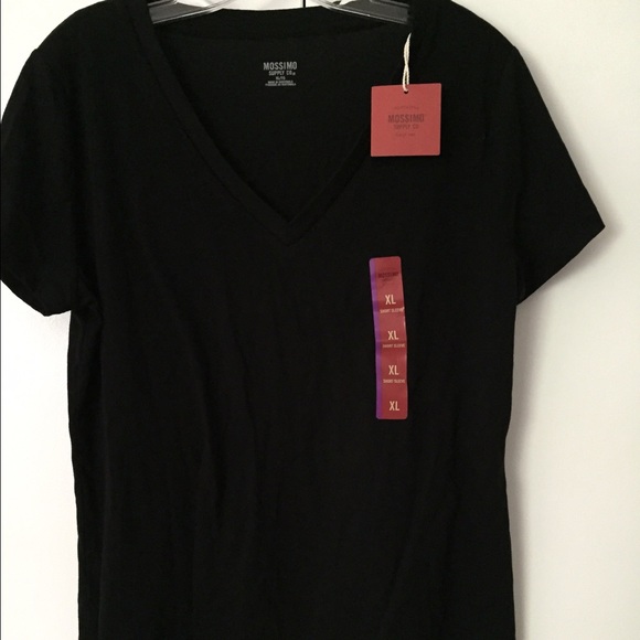 Black Vee Neck Tee