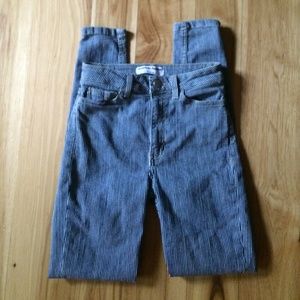 American Apparel Sz 26 Stripe Skinny Jeans