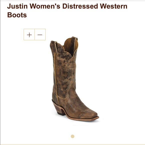 Justin distressed western boots
