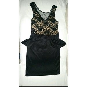 Lace peplum dress from deb