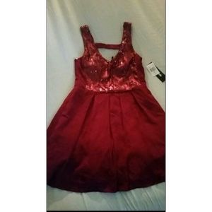 Wine (red) sequin dress